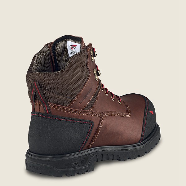 Red Wing Safety Boots Brown/Black - Mens Brnr Xp - 6-inch Waterproof Csa Toe - 7809-VEFZB